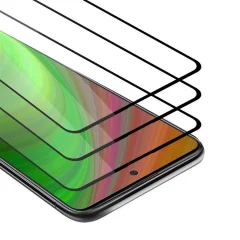 Cadorabo 3x Celozaslonska zaščitna folija, združljiva z Samsung Galaxy A51 5G - Zaščitna folija v transparentno s čarno - 3-pack Kaljeno steklo za zaščito zaslona s trdoto 9H in 3D dotikom