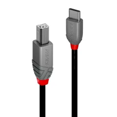 LINDY USB kabel USB 2.0 USB-C® vtič\, USB-B vtič 1.00 m črna  36941