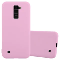 CADORABO Ohišje, združljiv z LG v Candy Pink - Zaščitni pokrov iz fleksibilnega silikona TPU