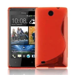 Cadorabo Case, združljiv s HTC v Candy Apple Red - Zaščitni pokrov iz fleksibilnega silikona TPU