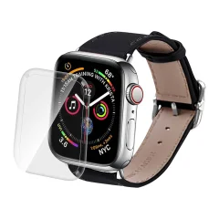 Kaljeno steklo Apple Watch 6 / SE / 5 / 4 (40 mm) 3D ukrivljena zašcita, izjemno odporna in tanka - prozorna