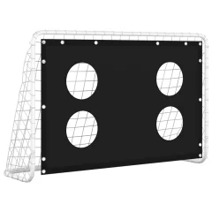 vidaXL Nogometni gol z mrežo za trening jeklo 184x61x122 cm