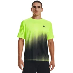 UA Tech Fade SS Shirt, Lime Surge/Black - XL