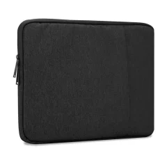 Zaščitna vrečka za prenosni računalnik / tablični računalnik 13,3 palca v črni barvi - računalniška vrečka prenosnika iz tkanine z žametno podlogo in predelkom z zadrgo proti praskanju