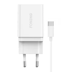 Hitri polnilec Foneng 1x USB K300 + kabel USB na USB-C