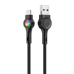 USB na Micro USB kabel Vipfan Colorful X08, 3A, 1,2m (črn)