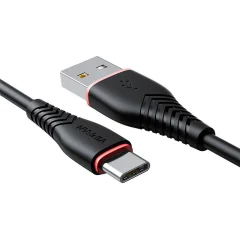 USB na USB-C kabel Vipfan Anti-Break X01, 3A, 1m (črn)