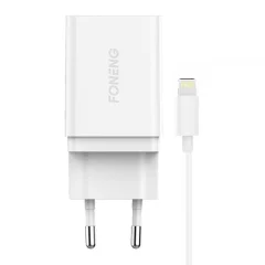 Hitri polnilec Foneng 1x USB K300 + USB Lightning kabel