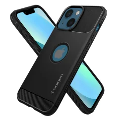 Spigen odporen ovitek za iPhone 13 z ucinkom karbona - crn