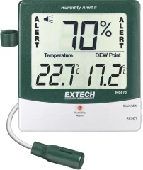 Extech 445815 merilnik vlažnosti (higrometer)  10 % rF 99 % rF prikaz rosišča/opozorilo pred plesnijo