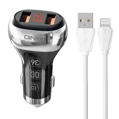 LDNIO C2 2USB Avtopolnilec + Lightning kabel