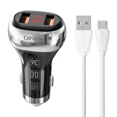 LDNIO C2 2USB avtopolnilec + MicroUSB kabel