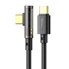 USB v USB-C Prism 90 stopinjski kabel Mcdodo CA-3400, 100 W, 1,2 m (črn)