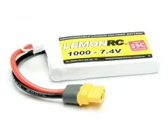 LemonRC lipo akumulatorski paket za modele 7.4 V 1000 mAh Število celic: 2 35 C mehka torba XT60