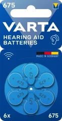 Varta Hearing Aid Batteries 675 Bli 6 gumbne celice ZA 675 cink-zračni  1.4 V 6 kos