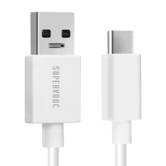 Kabel SuperVOOC 65 W USB v USB-C, uradni izdelek Oppo - bel 1 m