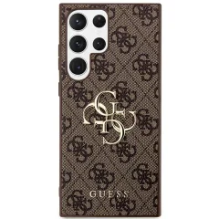 Guess zaščitni ovitek Big Metal Logo Brown Hard Case, Samsung Galaxy S23 Ultra