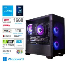 Računalnik MEGA MT S7X GAMER i5-13400F/RTX4060Ti-8GB/16GB/1TB-4.0/750W/Win11Home/črna