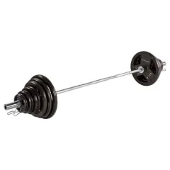 Olympic 3-Grip Barbell Set, 100 kg