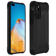 Ovitek za Huawei P40 Defender II, odporen na udarce - 1,8 metra odporen na padce - crn