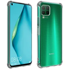 Ovitek iz mehkega silikona za Huawei P40 Lite z ojacanimi vogali, odporen proti udarcem - prozoren