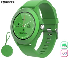 FOREVER Colorum CW-300 pametna ura, 1.22" zaslon, Bluetooth, Android + iOS, baterija, aplikacija, IP68, merjenje aktivnosti, analiza spanca, športni načini, zelena (xGreen)