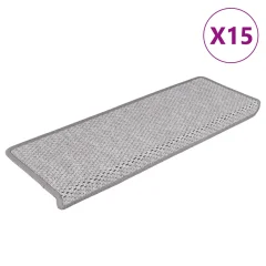 vidaXL Samolepilne preproge za stopnice sisal 15 kosov 65x21x4 cm bež