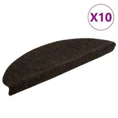 vidaXL Samolepilne preproge za stopnice 10 kosov temno rjave 65x21x4cm