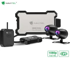 Avto moto kamera NAVITEL M800 DUAL , Full HD, SONY senzor, G-senzor, GPS, WiFi, aplikacija, darilni bon, za motor / ATV / motorne sani, 2x kamera, IP67