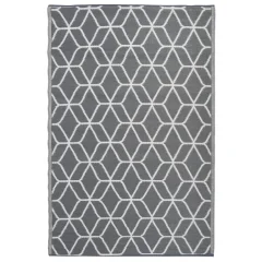 Esschert Design Zunanja preproga 180x121 cm siva in bela OC25