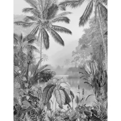 Komar Stenska slika Lac Tropical Black & White 200x270 cm