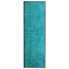 vidaXL Pralni predpražnik cyan moder 60x180 cm