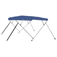 vidaXL Bimini tenda s 4 loki modra 243x210x137 cm