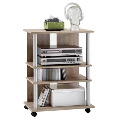 FMD TV / Hi-Fi stojalo s 3 predelki 65x40x79,2 cm hrastovina