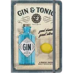 Notesnik z retro motivom Gin & Tonic - Drinks & Stories