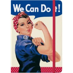 Notesnik z retro motivom We Can Do It - Dots