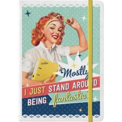 Notesnik z retro motivom Stand Around Being Fantastic