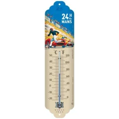 Termometer retro 28 x 7 cm 24h Le Mans - Racing Poster Blue