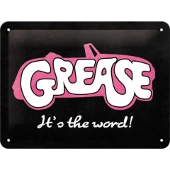 Retro tabla-kovinska 15 x 20 cm Grease - It's the word!