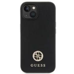 Guess zaščitni ovitek Strass Metal Logo Black, Iphone 15