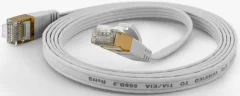 Wantec FTP-Patchkabel Cat.6A, belo, 1,0m, RJ45, 1,6x6,5mm, 7005 ws 1,0m