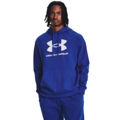 UA Rival Fleece Logo Hoodie, Royal/White - XXL