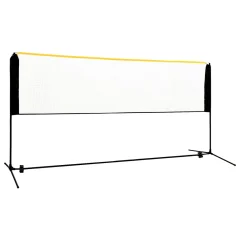 vidaXL Nastavljiva mreža za badminton 300x103x94-158 cm kovinska