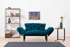 ATELIER DEL SOFA Nitta - Petrol Blue raztegljiv dvosed