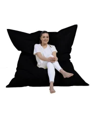 ATELIER DEL SOFA Giant Cushion 140x180 - Black vrtna sedežna vreča