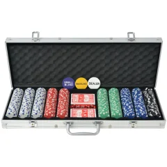 Poker Set s 500 Žetoni Aluminij