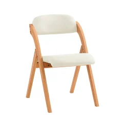 SoBuy leseni zložljivi stol v beli barvi v skandinavskem slogu