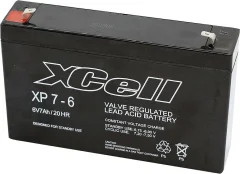 XCell XP 7 - 6 XCEXP76 svinčeni akumulator 6 V  svinčevo-koprenast (Š x V x G) 151 x 100 x 34 mm ploščati vtič 4\,8 mm\, ploščati vtič\, 6\,35 mm brez vzdrževanja