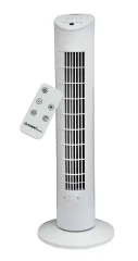 Ventilator stoječi FIRST, 79cm, timer, upravljalec, bela barva