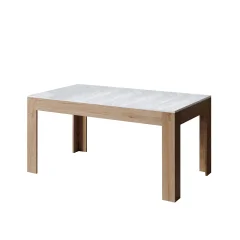 ITAMOBY Bibi Mix (90x160/220 cm) - bela, barva nog: hrast - raztegljiva jedilna miza